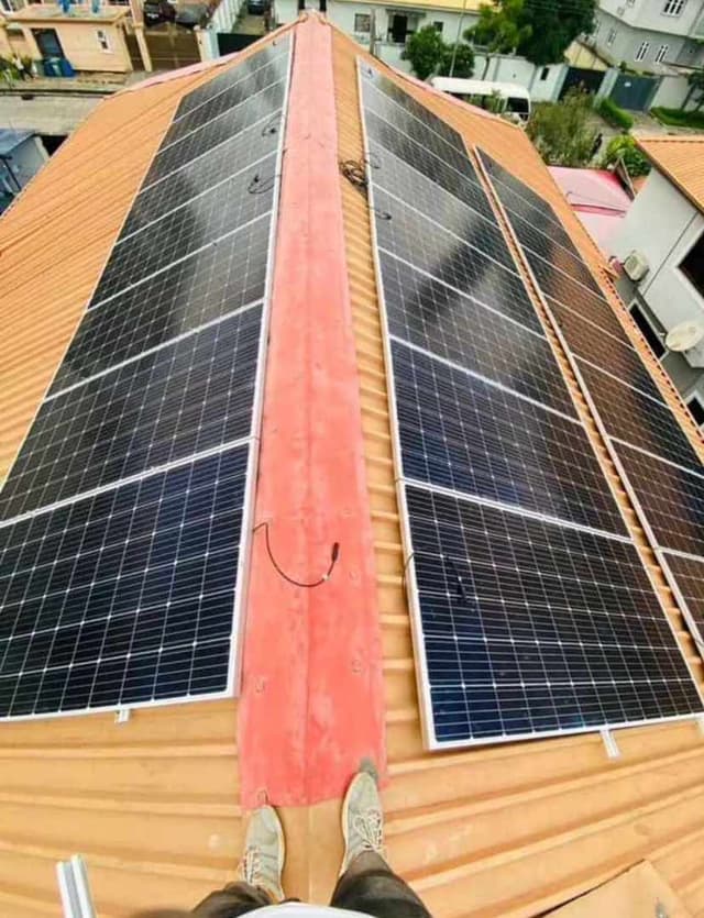 Solar panel installation project